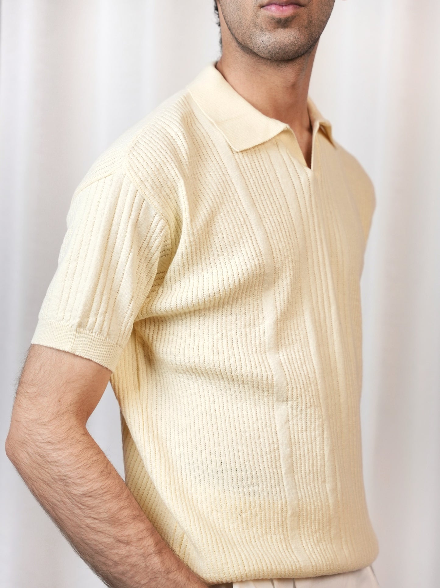 CHAIN STITCH KNIT POLO