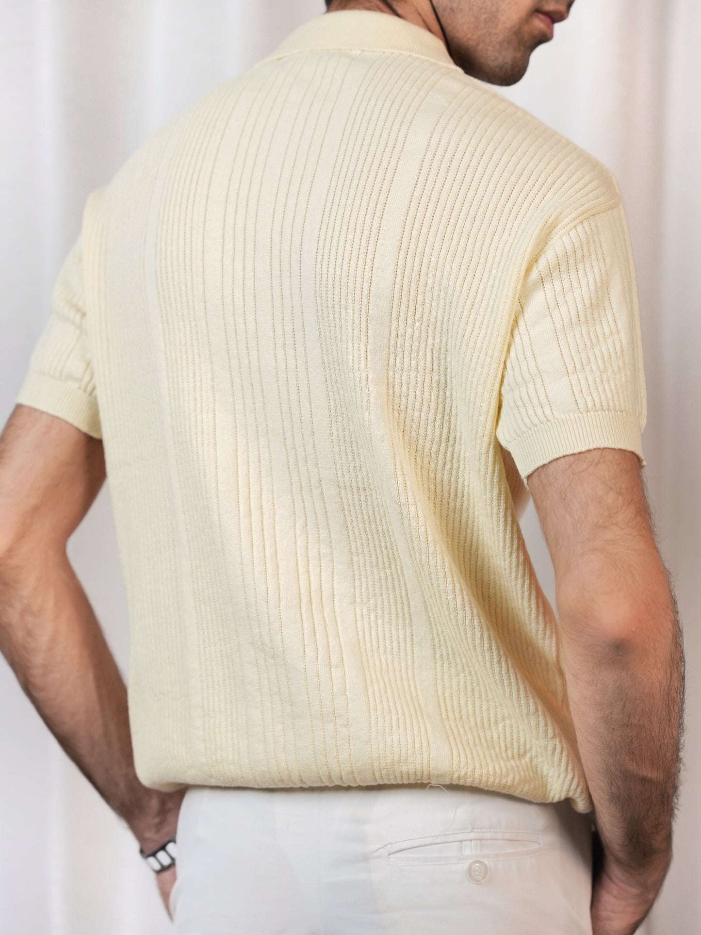 CHAIN STITCH KNIT POLO