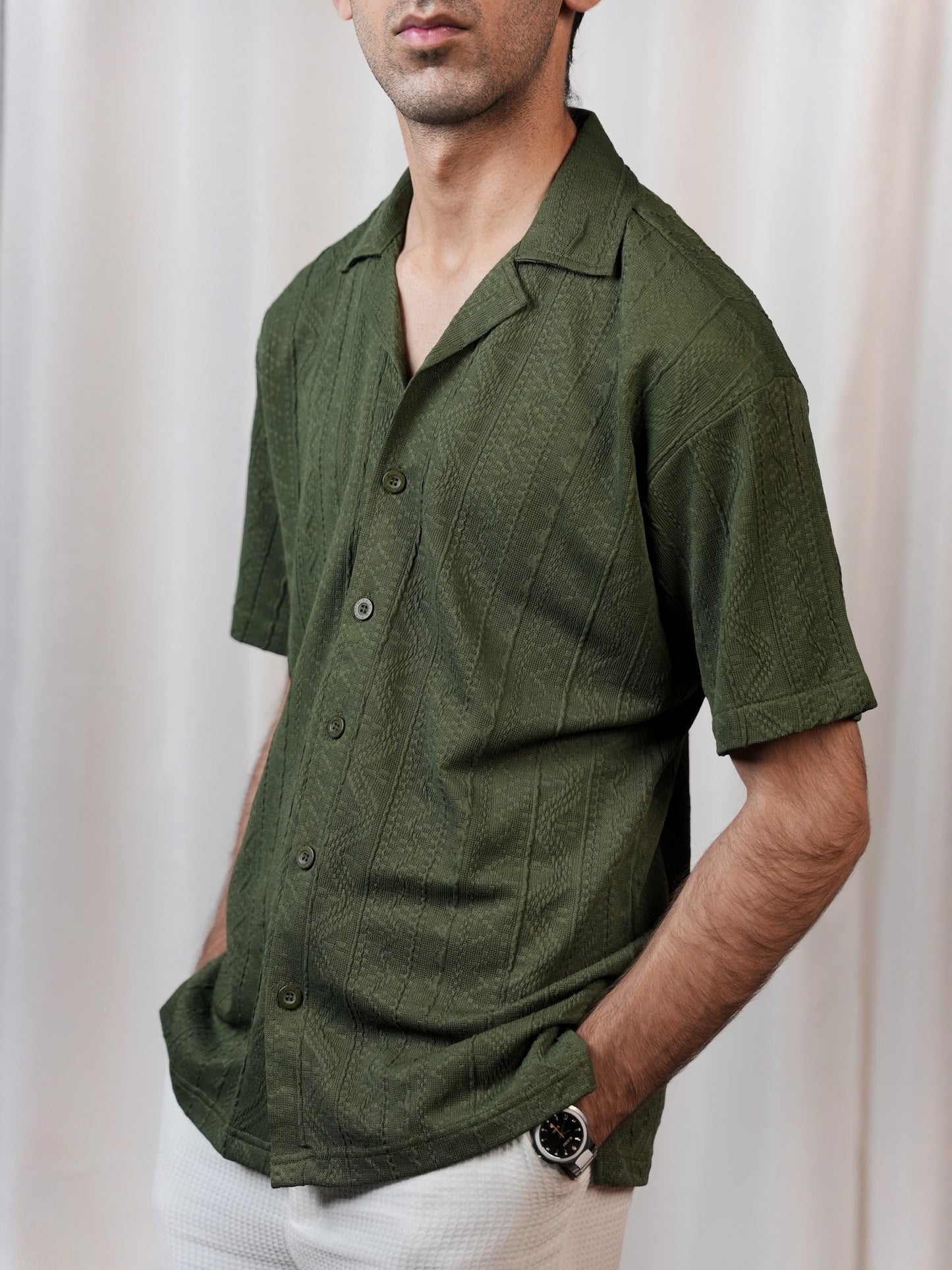 OLIVE GROVE CUBAN SHIRT