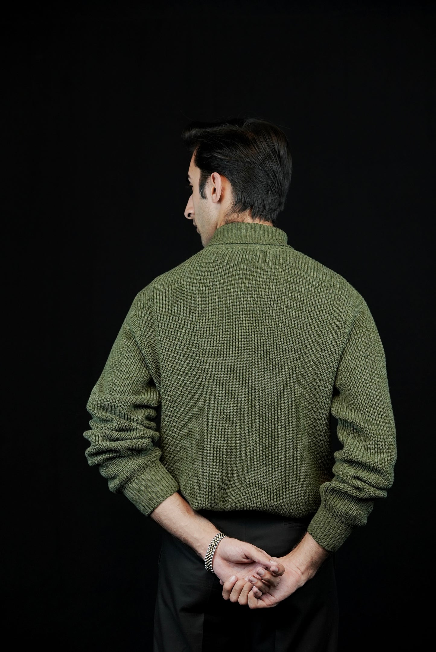 MOCK NECK SWEATER | OLIVE GREEN