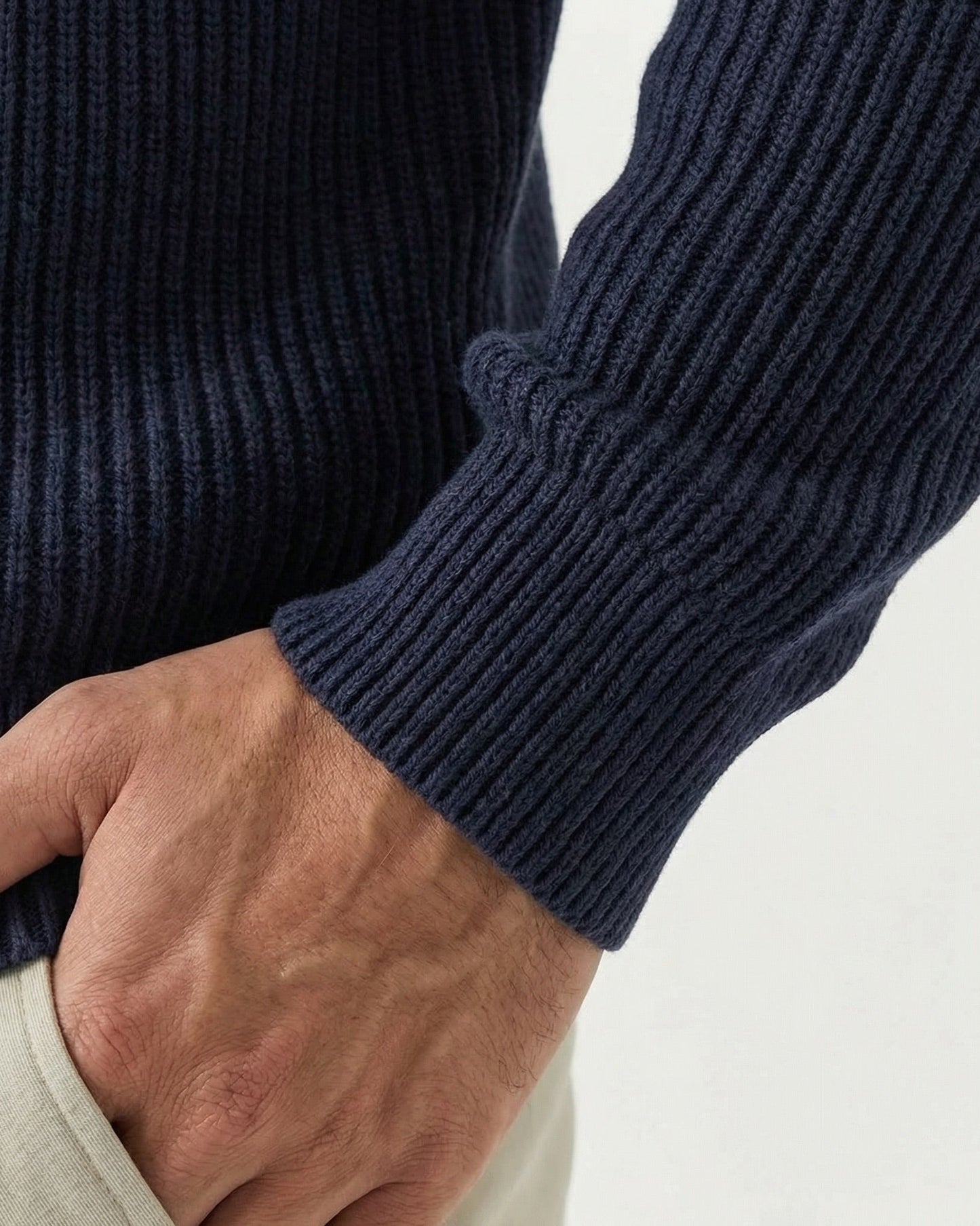 ROYAL BLUE KNITTED ZIPPER