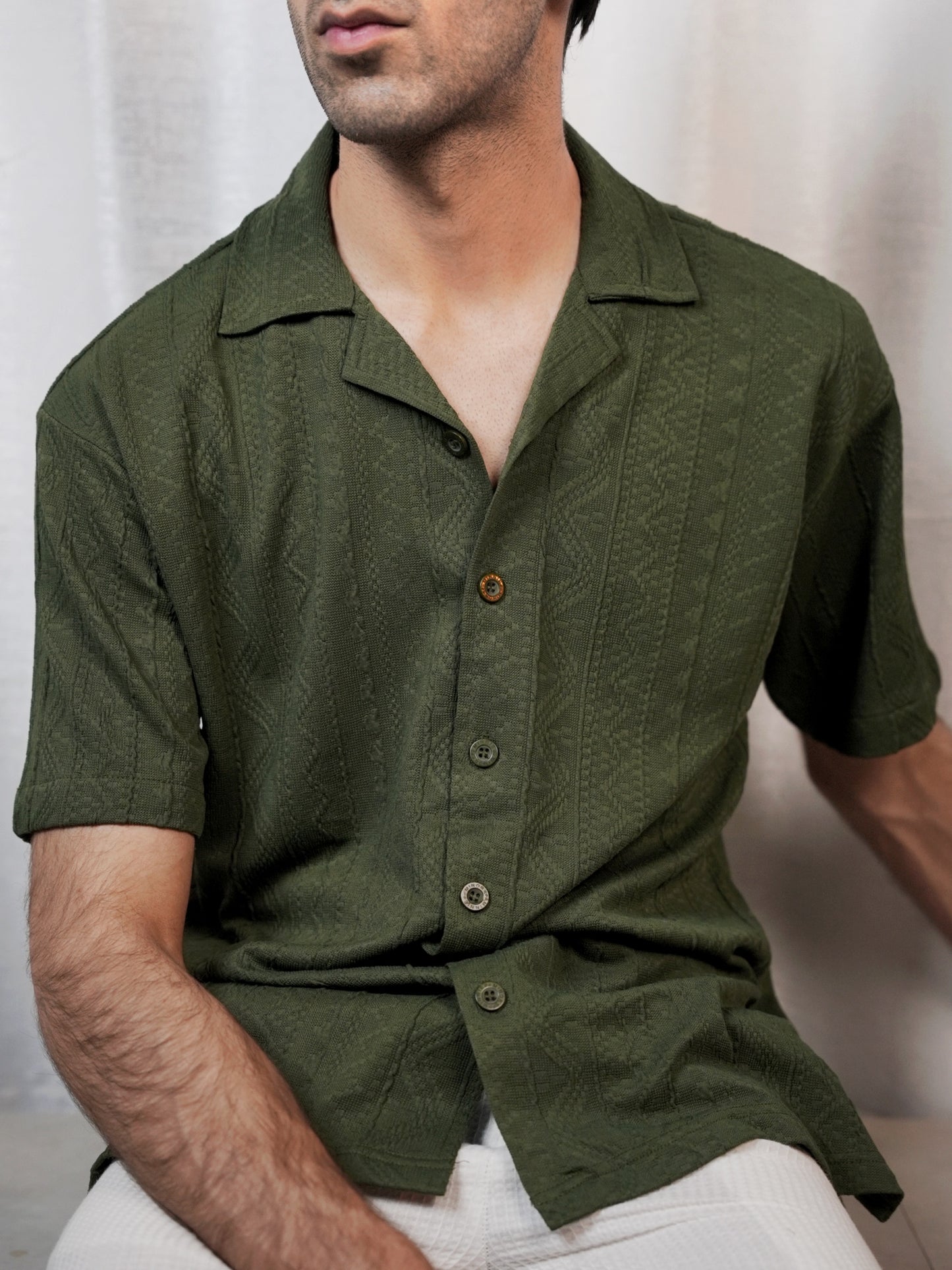 OLIVE GROVE CUBAN SHIRT