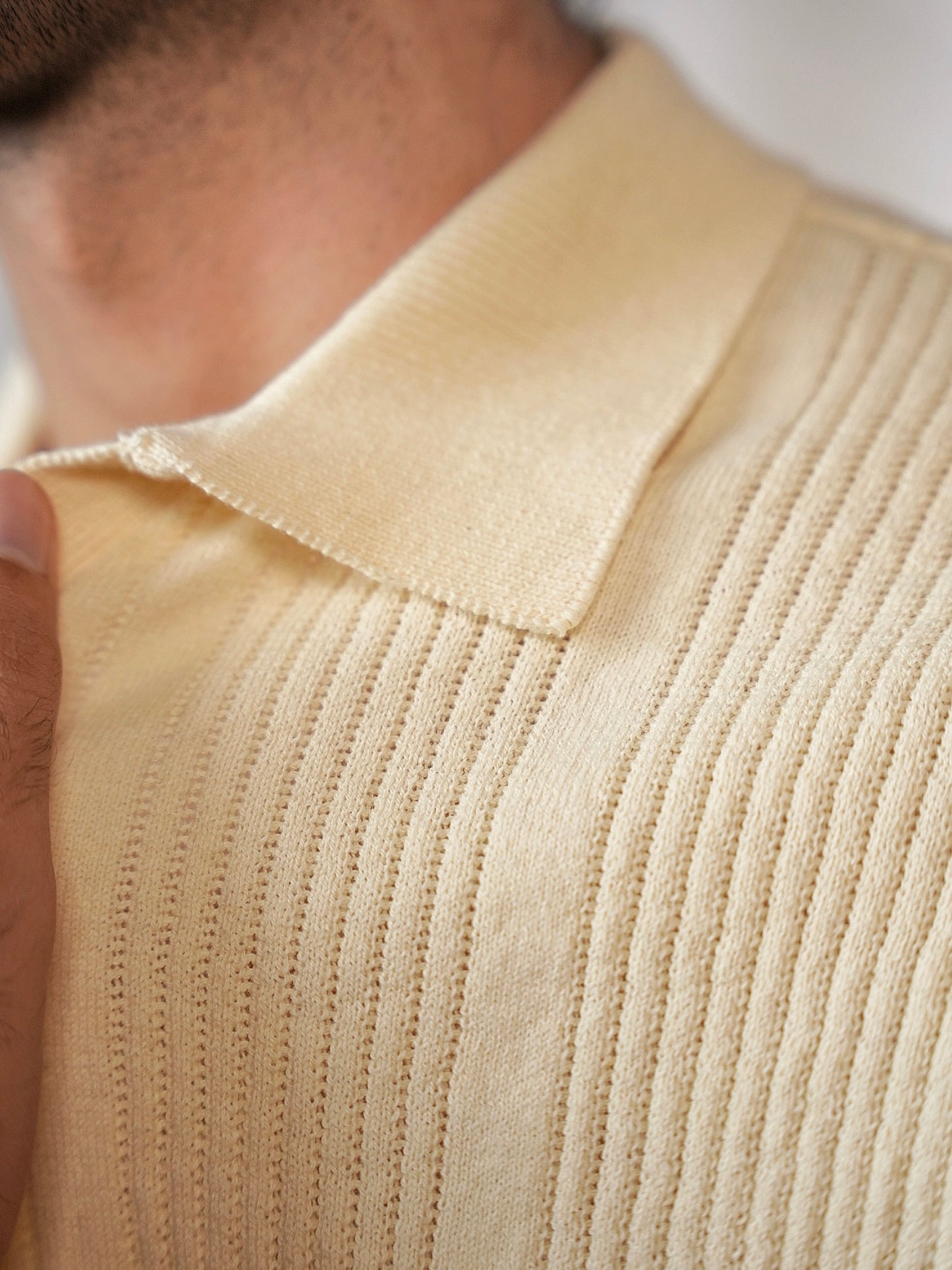 CHAIN STITCH KNIT POLO