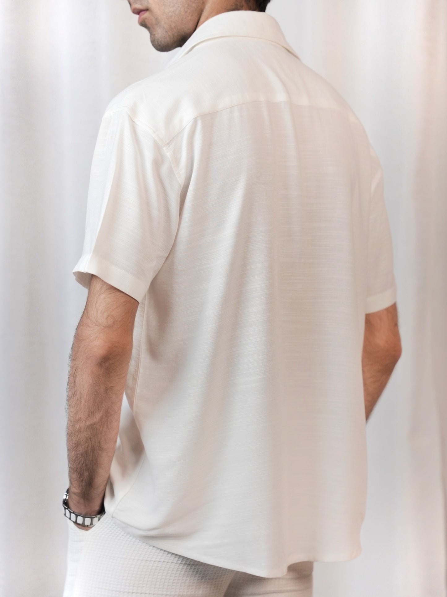 WHITE AIRY LINEN SHIRT