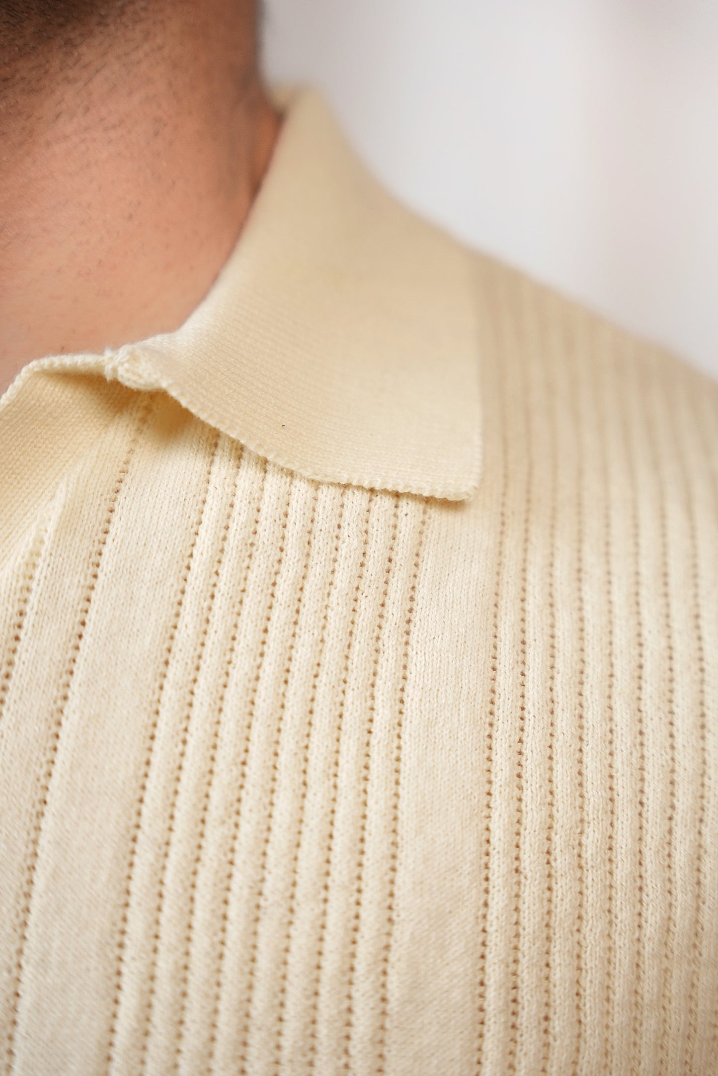 CHAIN STITCH KNIT POLO