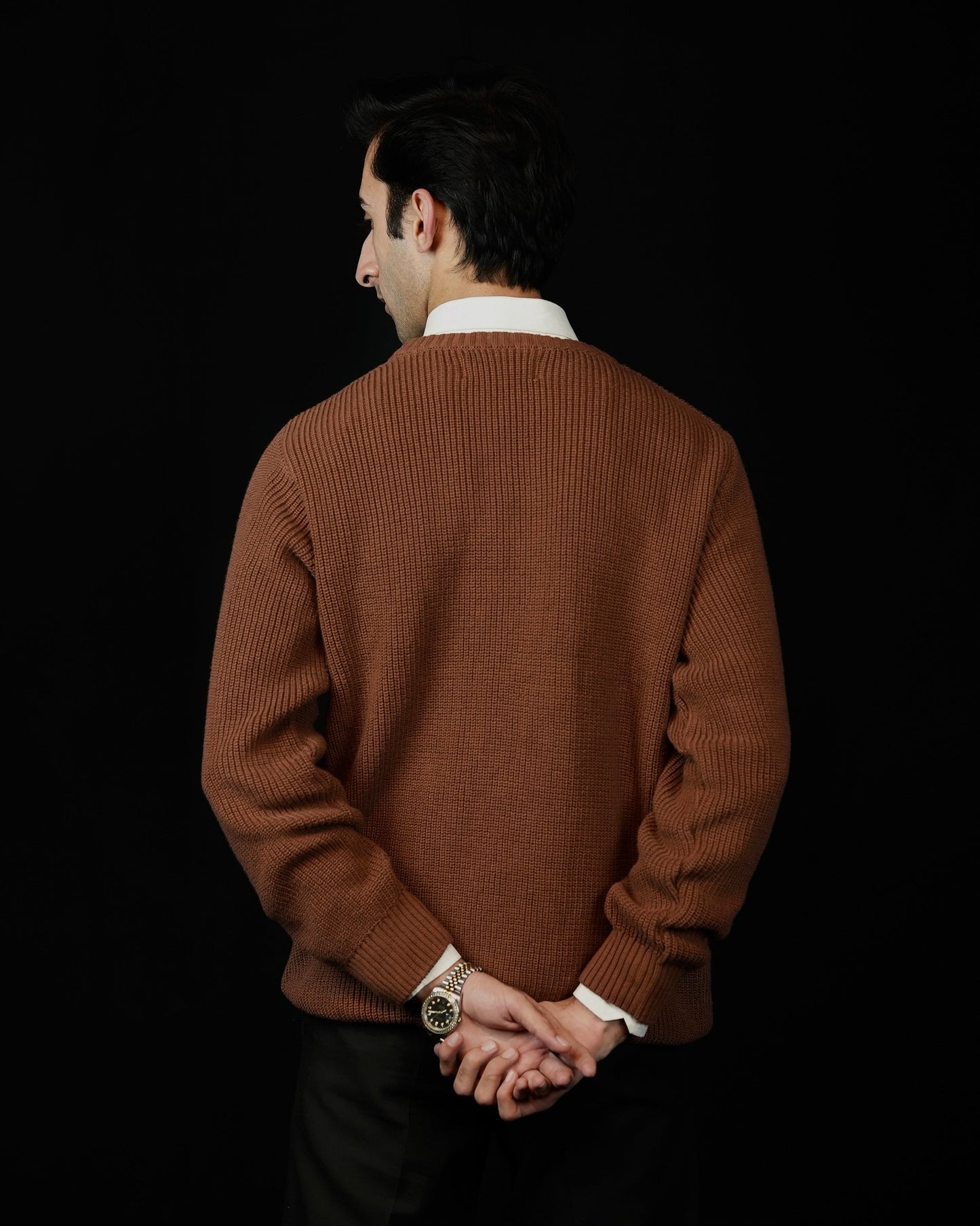 KNITTED SWEATER | BROWN