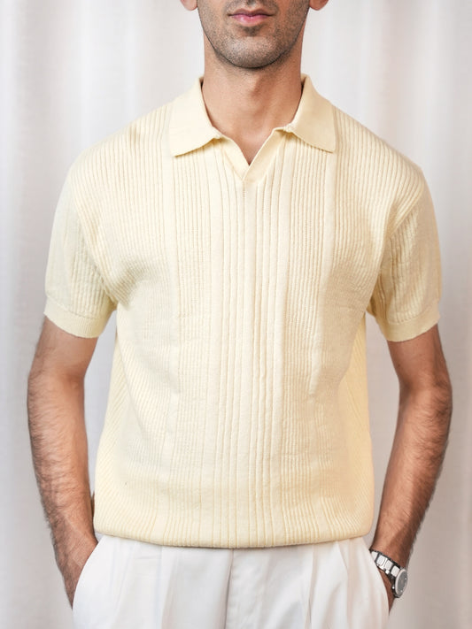 CHAIN STITCH KNIT POLO