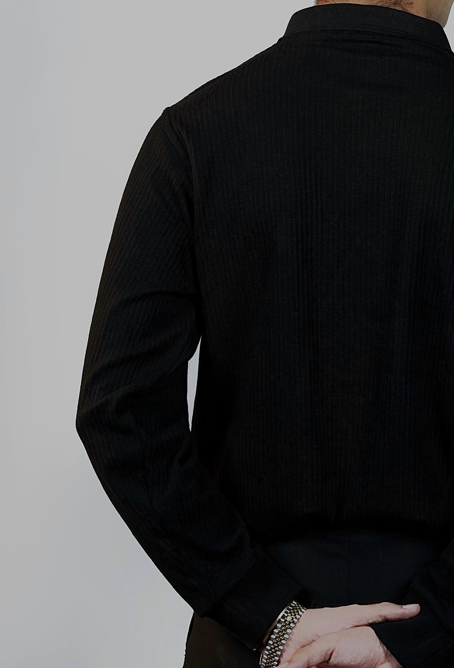 TEXTURED POLO | BLACK