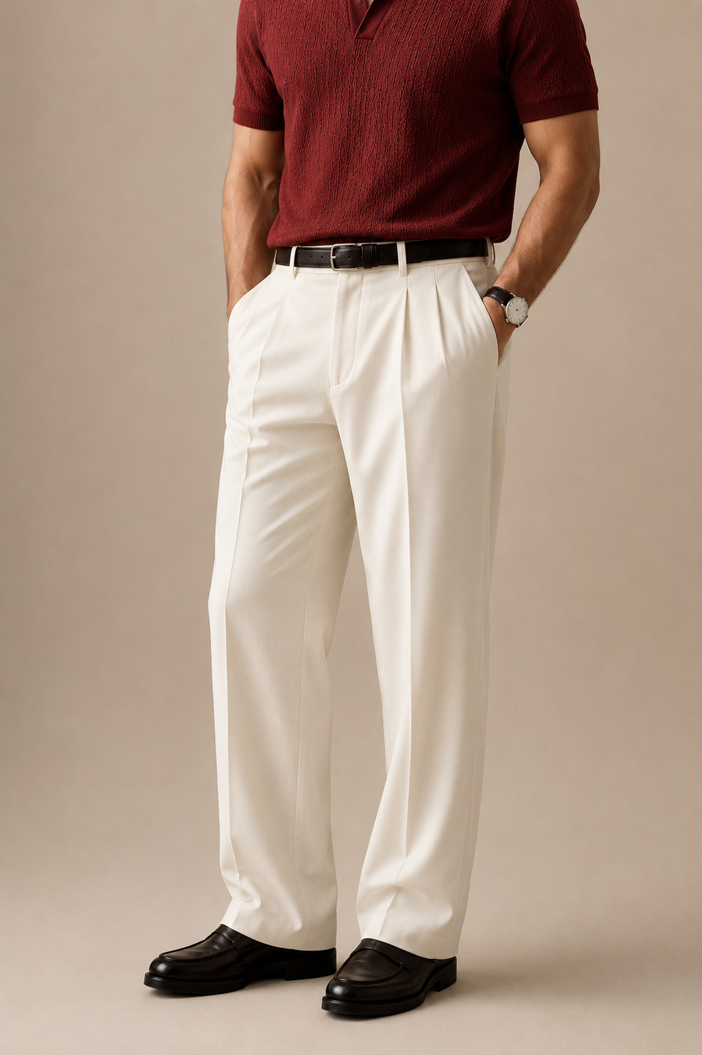 White Milano Pleated Pant