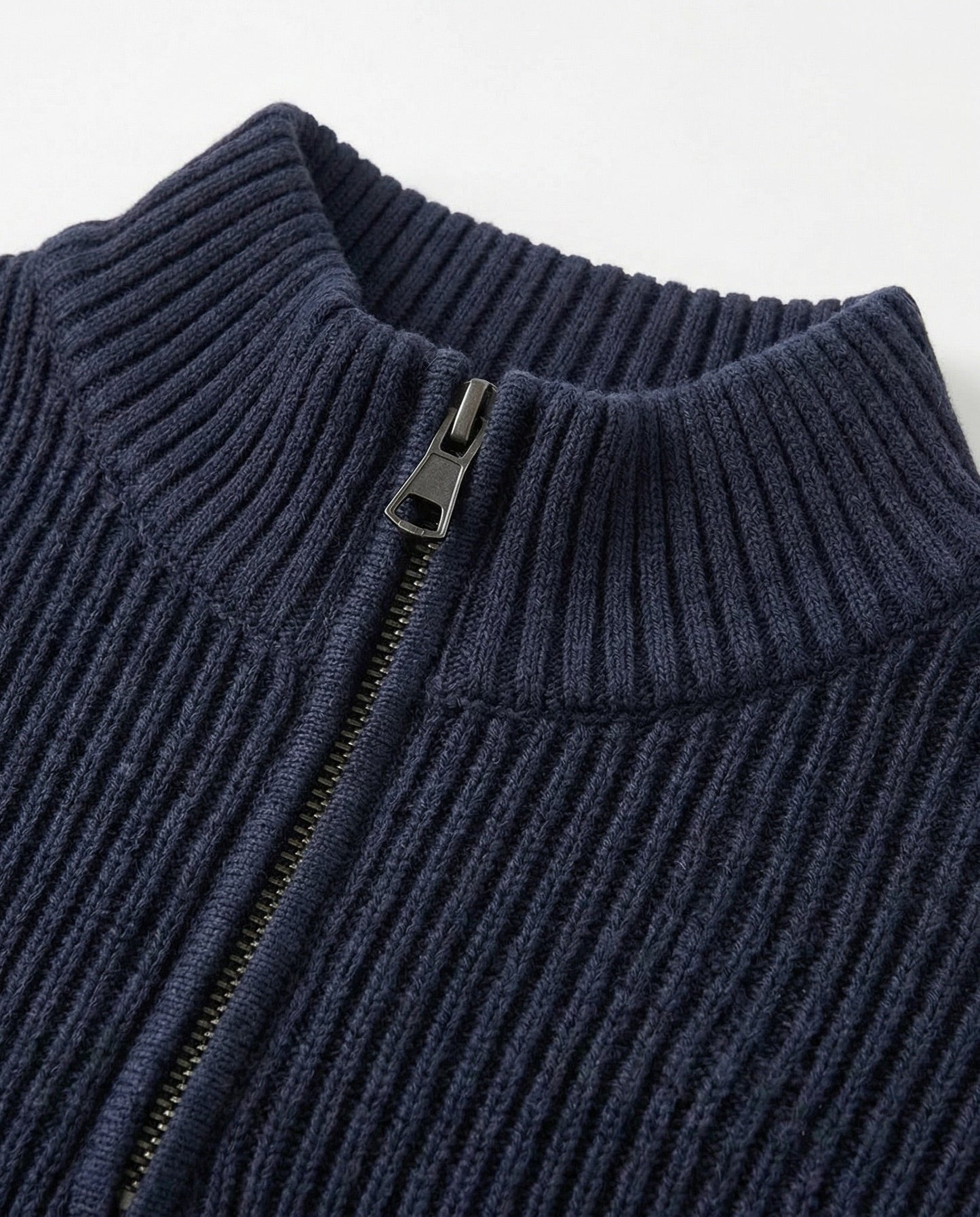 ROYAL BLUE KNITTED ZIPPER