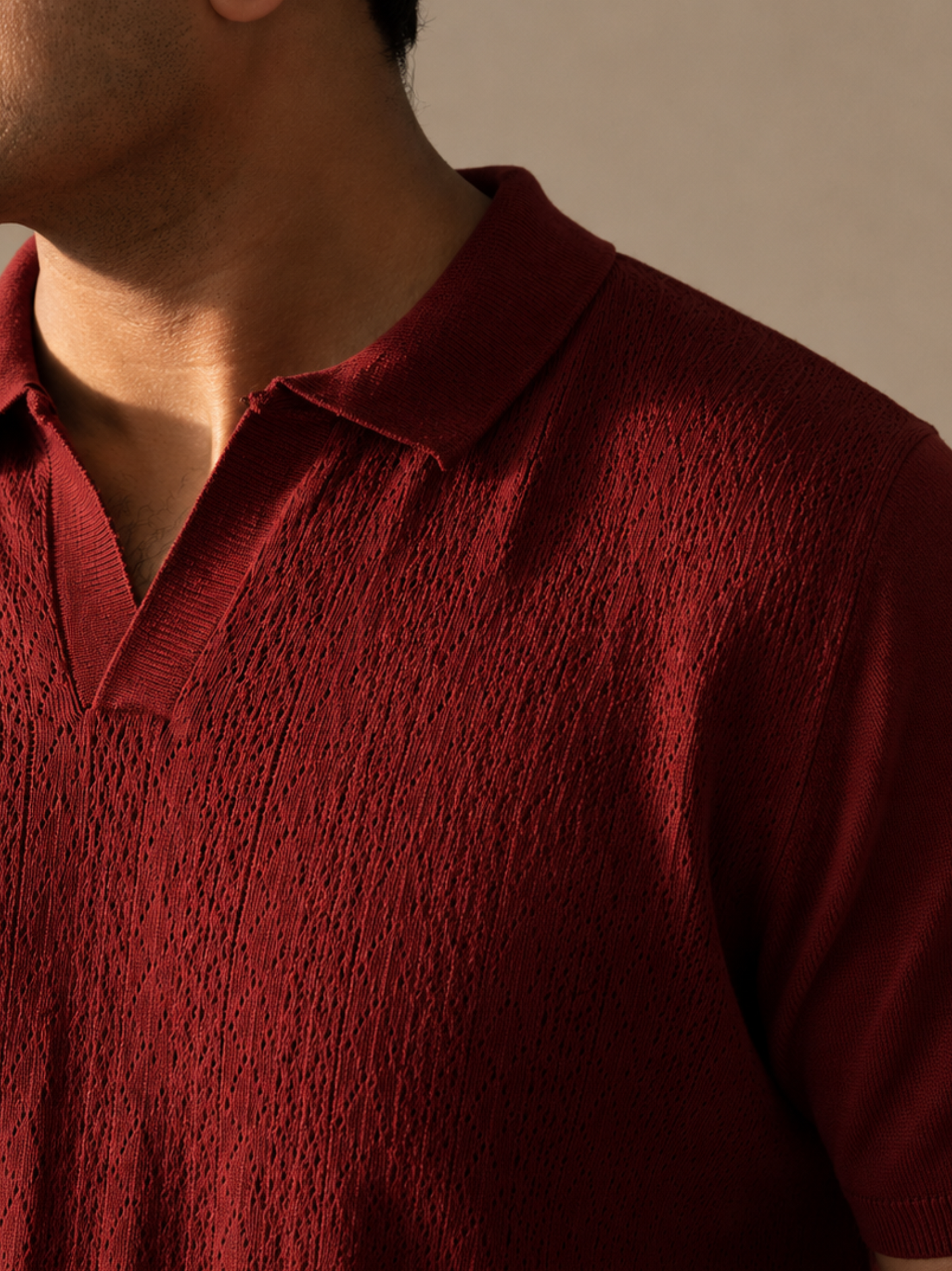 Merlot Knit Polo
