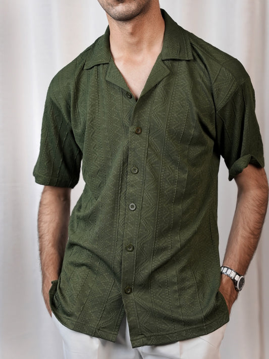 OLIVE GROVE CUBAN SHIRT