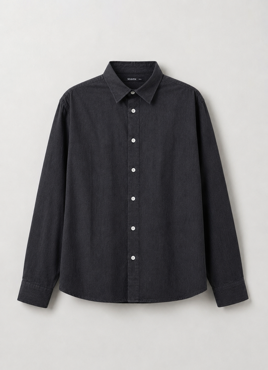 Black Textured Shirt
