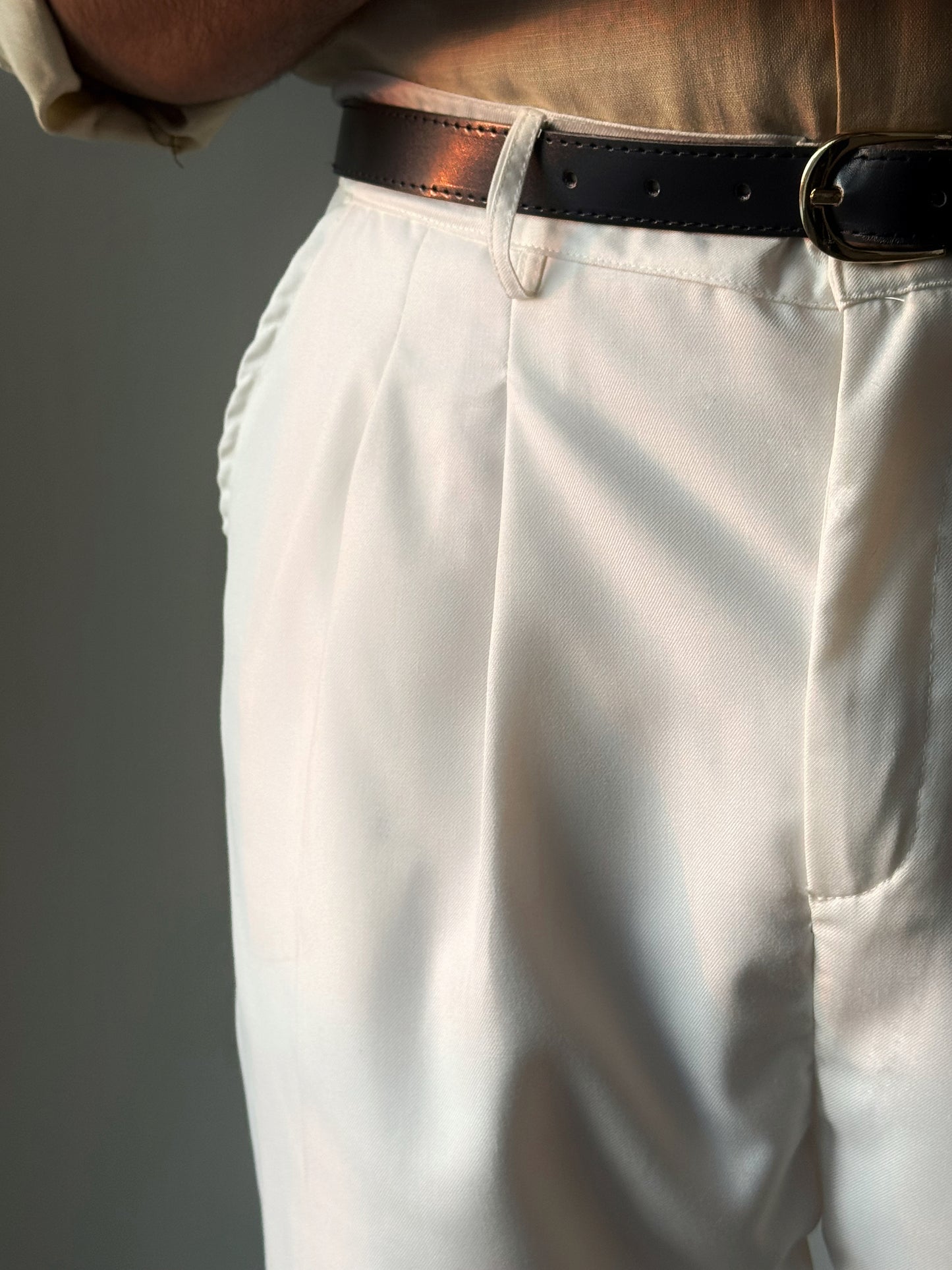 White Milano Pleated Pant
