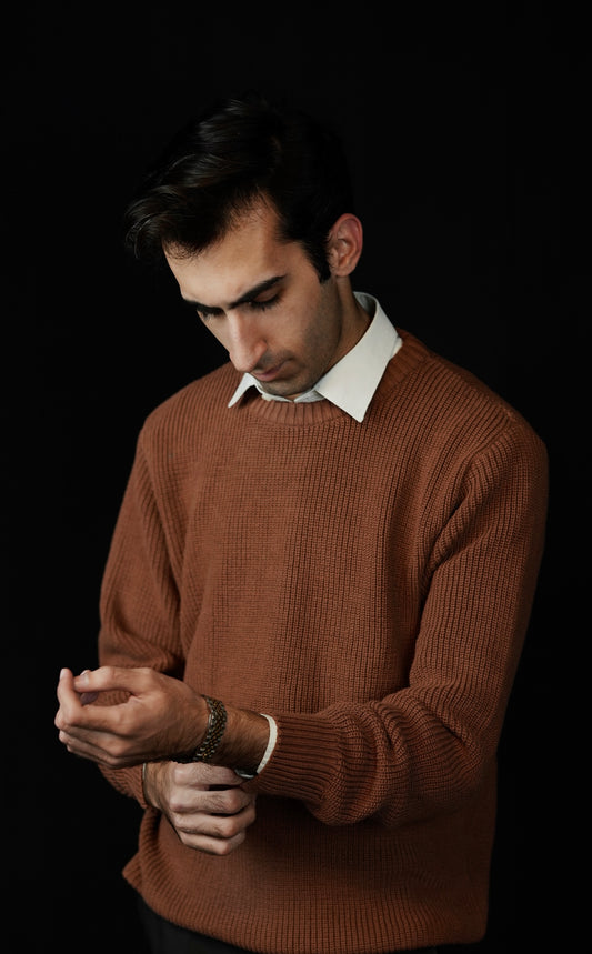 KNITTED SWEATER | BROWN