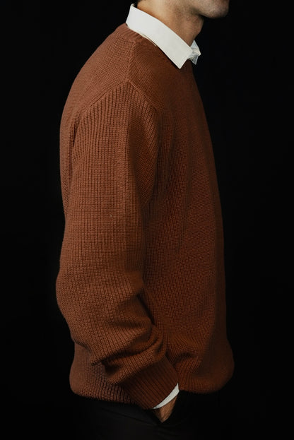 KNITTED SWEATER | BROWN