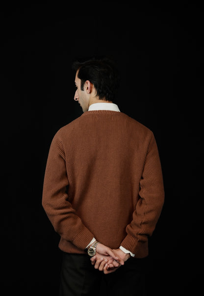 KNITTED SWEATER | BROWN