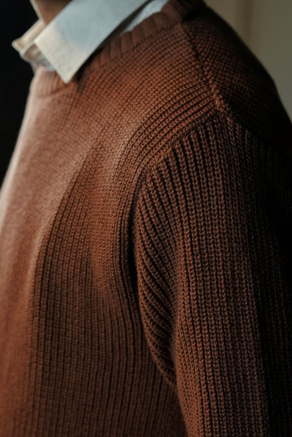 KNITTED SWEATER | BROWN